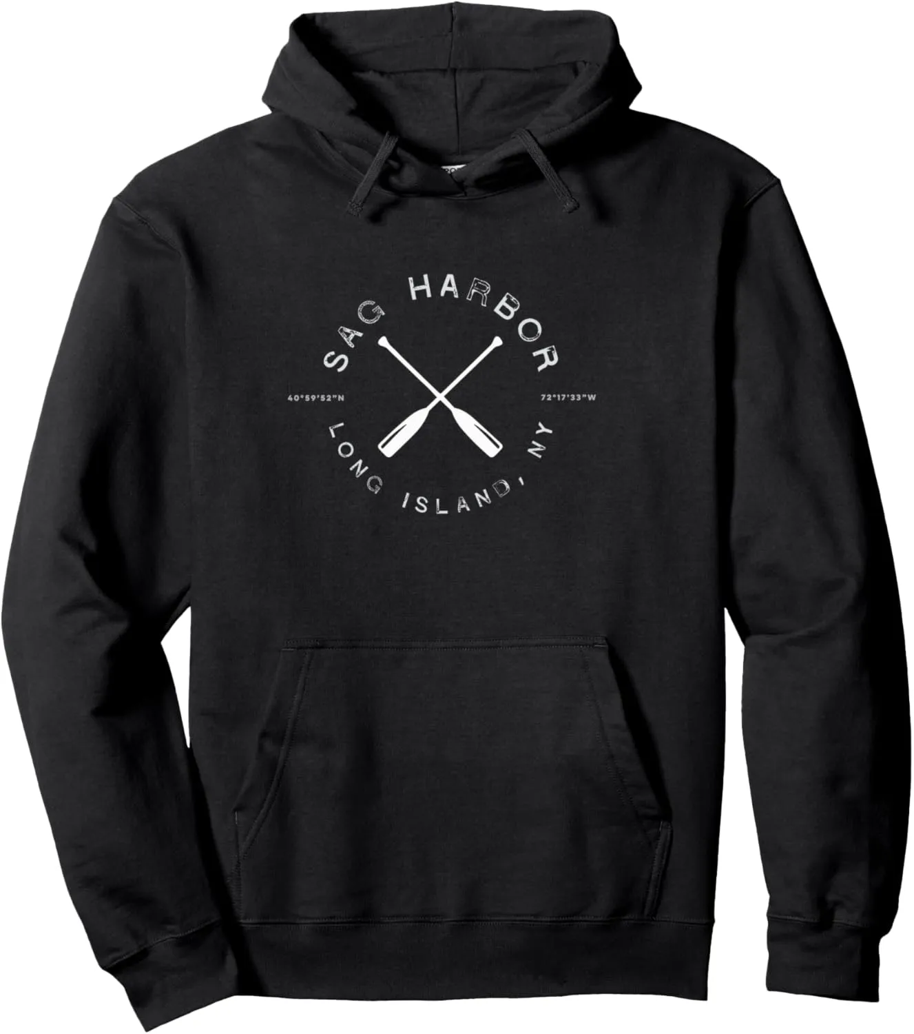 Sag Harbor Long Island Graphic Vintage Retro Pullover Hoodie