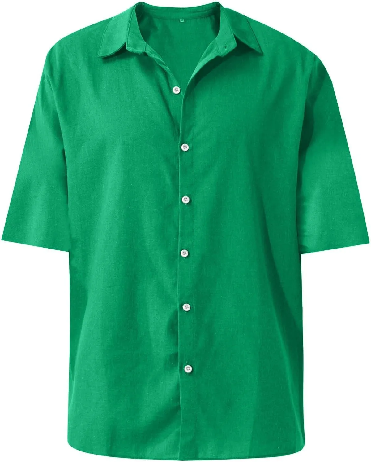 Shirts for Men Men's Linen Shirts Short Sleeve Casual Shirts Button Down Shirt for Men Beach Summer Shirts