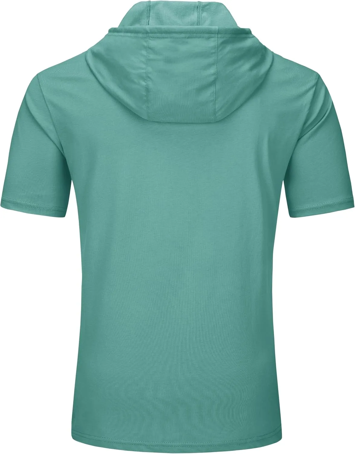 TACVASEN Short Sleeve Hoodies for Men Cotton Hoodies Summer Sweatshirt Lightweight Breathable Workout Shirts Pullover