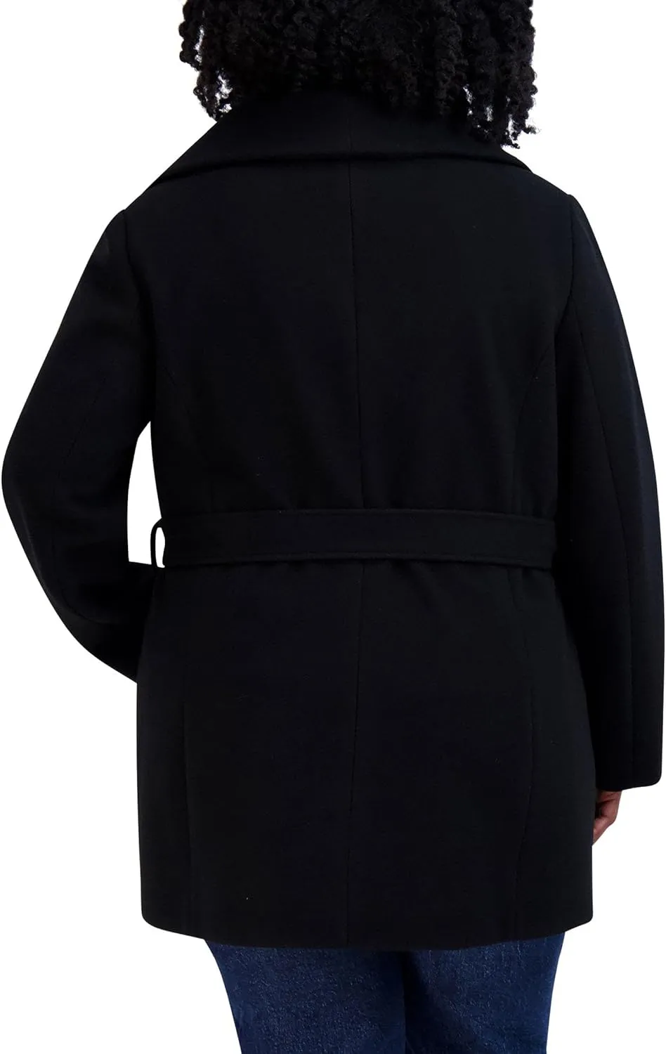 TAHARI Women's Peacoat Lapel Collar Belted Trench Coat