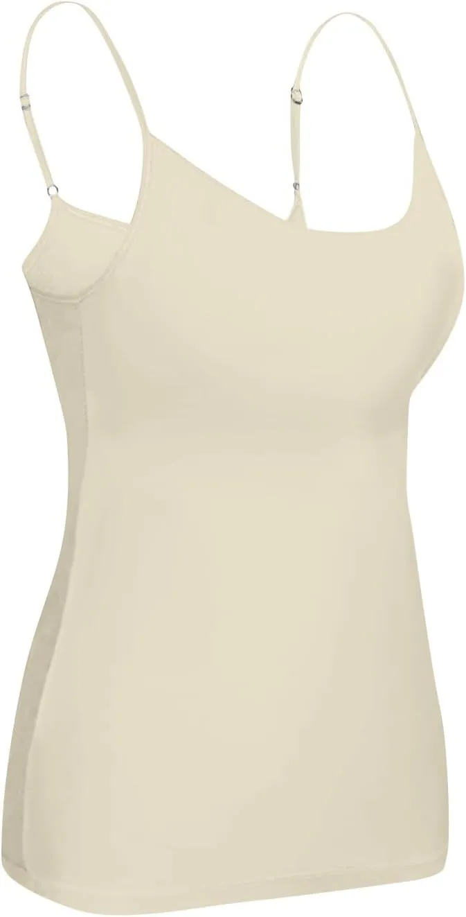 Tank Top with Built in Bra Camisoles for Women for Under Clothes Spaghetti Strap Cami 2025 Summer Clothes