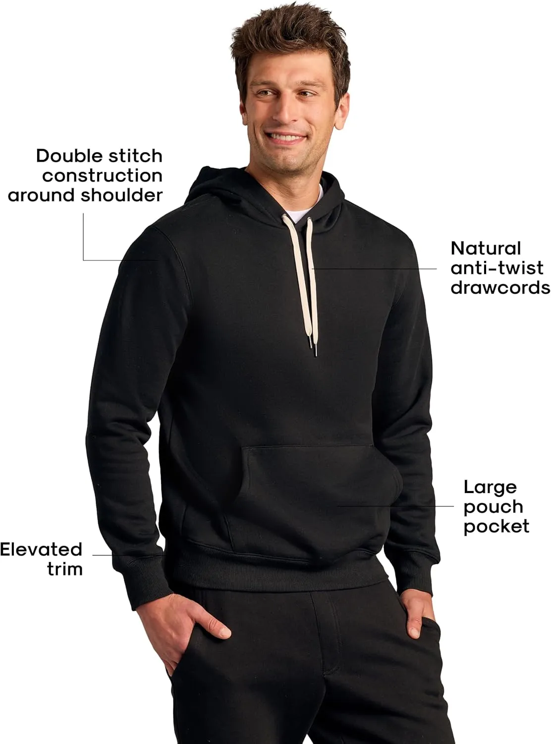 True Classic Mens Hoodies  Fleece Pullover, Zip-Up Hoodies for Men & Active Mens Hooded Sweatshirts