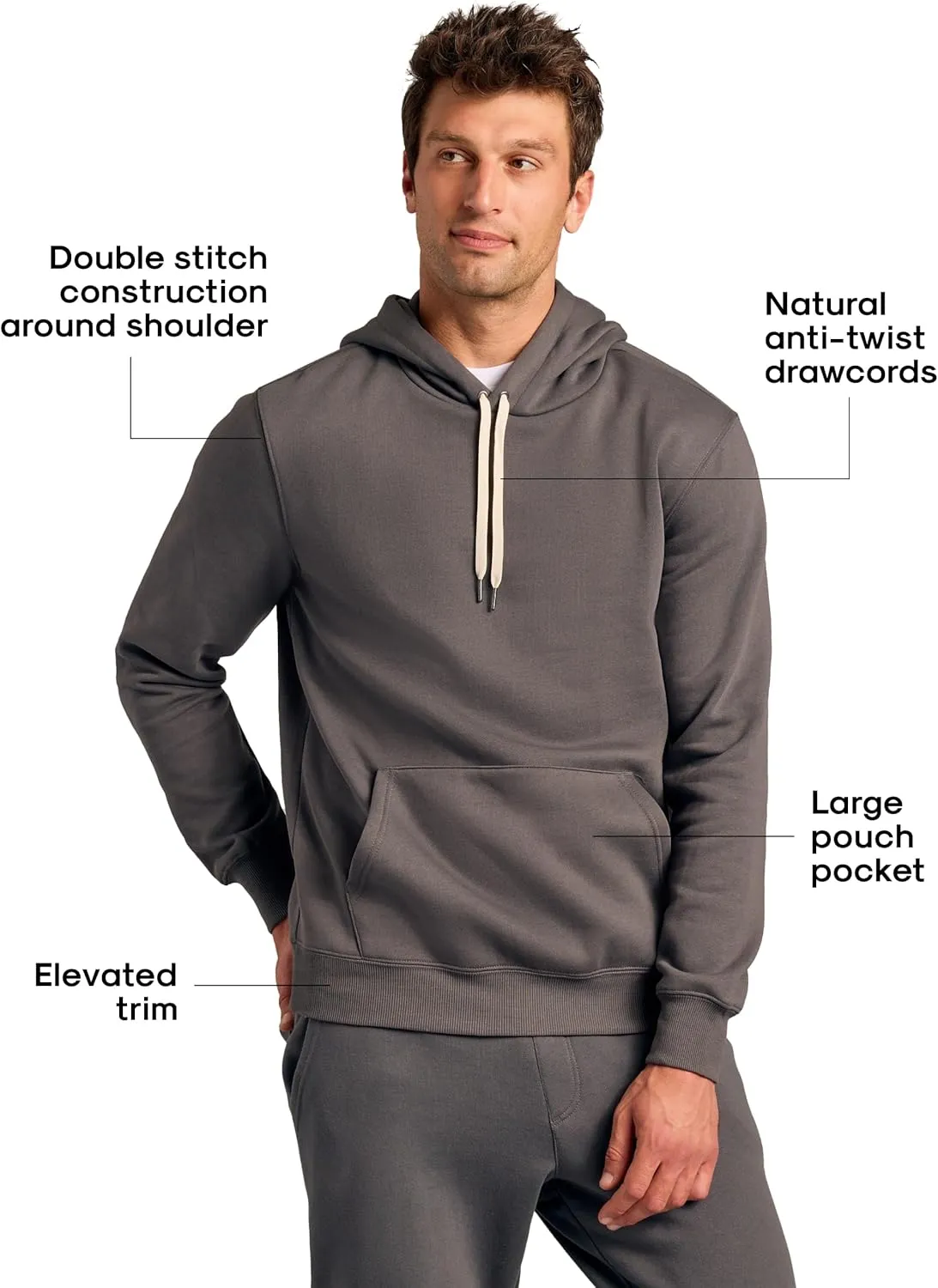 True Classic Mens Hoodies  Fleece Pullover, Zip-Up Hoodies for Men & Active Mens Hooded Sweatshirts