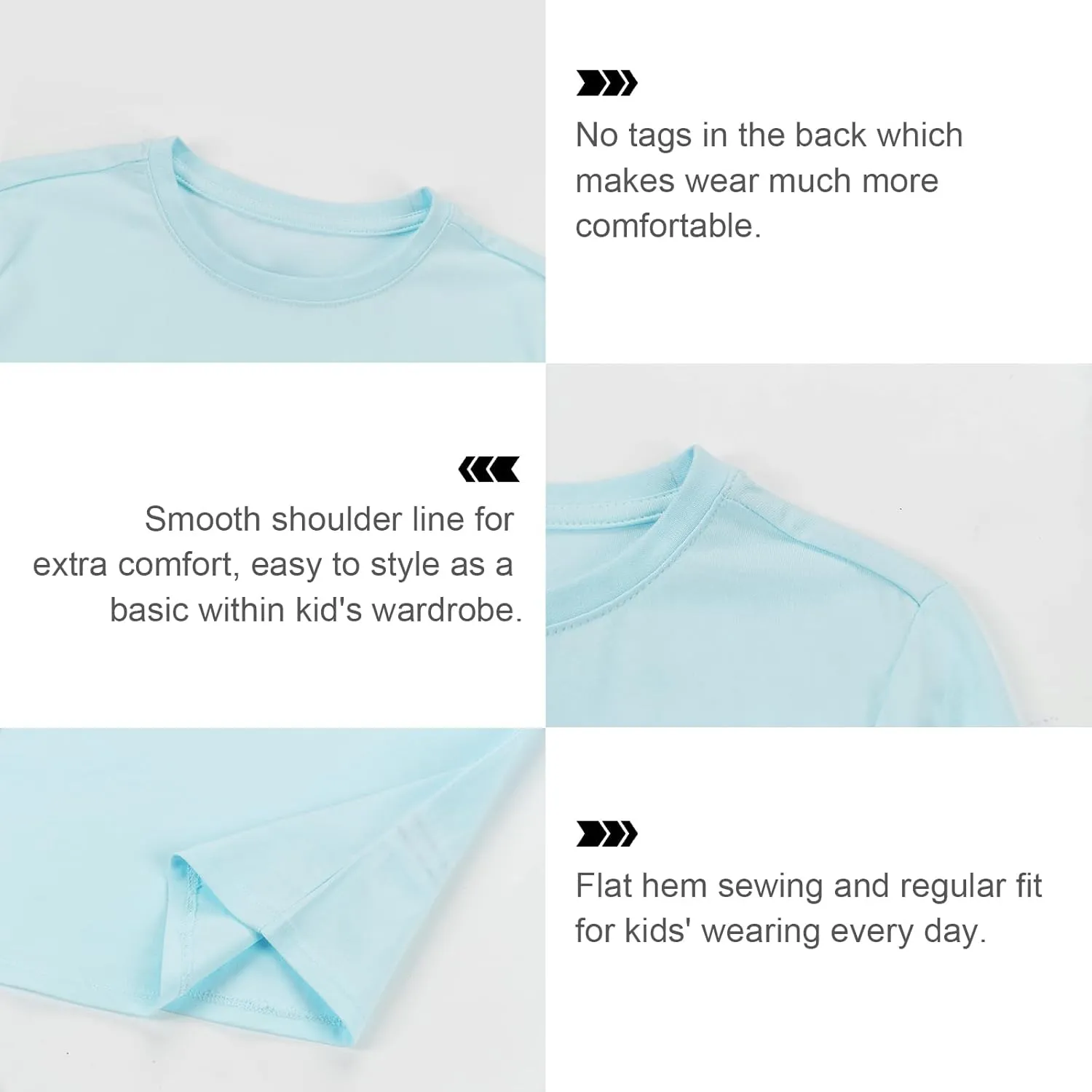 UNACOO Kids Long Sleeve Shirts Girls Shirts Boy's Cotton Long Sleeve Shirts Layer Shirts Regular Fit (Age 3-12 Years)