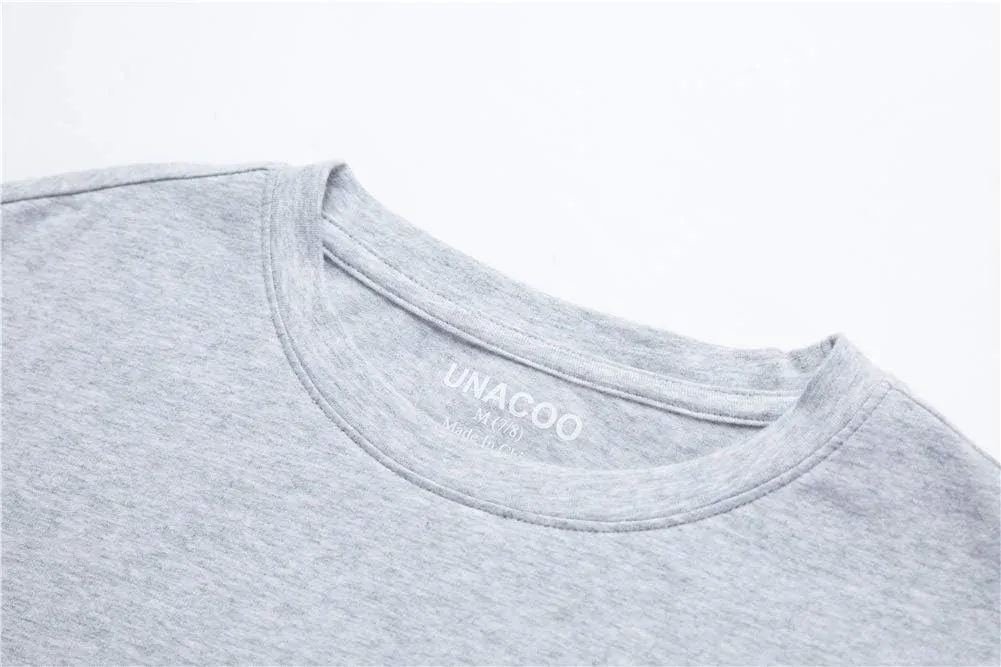 UNACOO Kids Long Sleeve Shirts Girls Shirts Boy's Cotton Long Sleeve Shirts Layer Shirts Regular Fit (Age 3-12 Years)