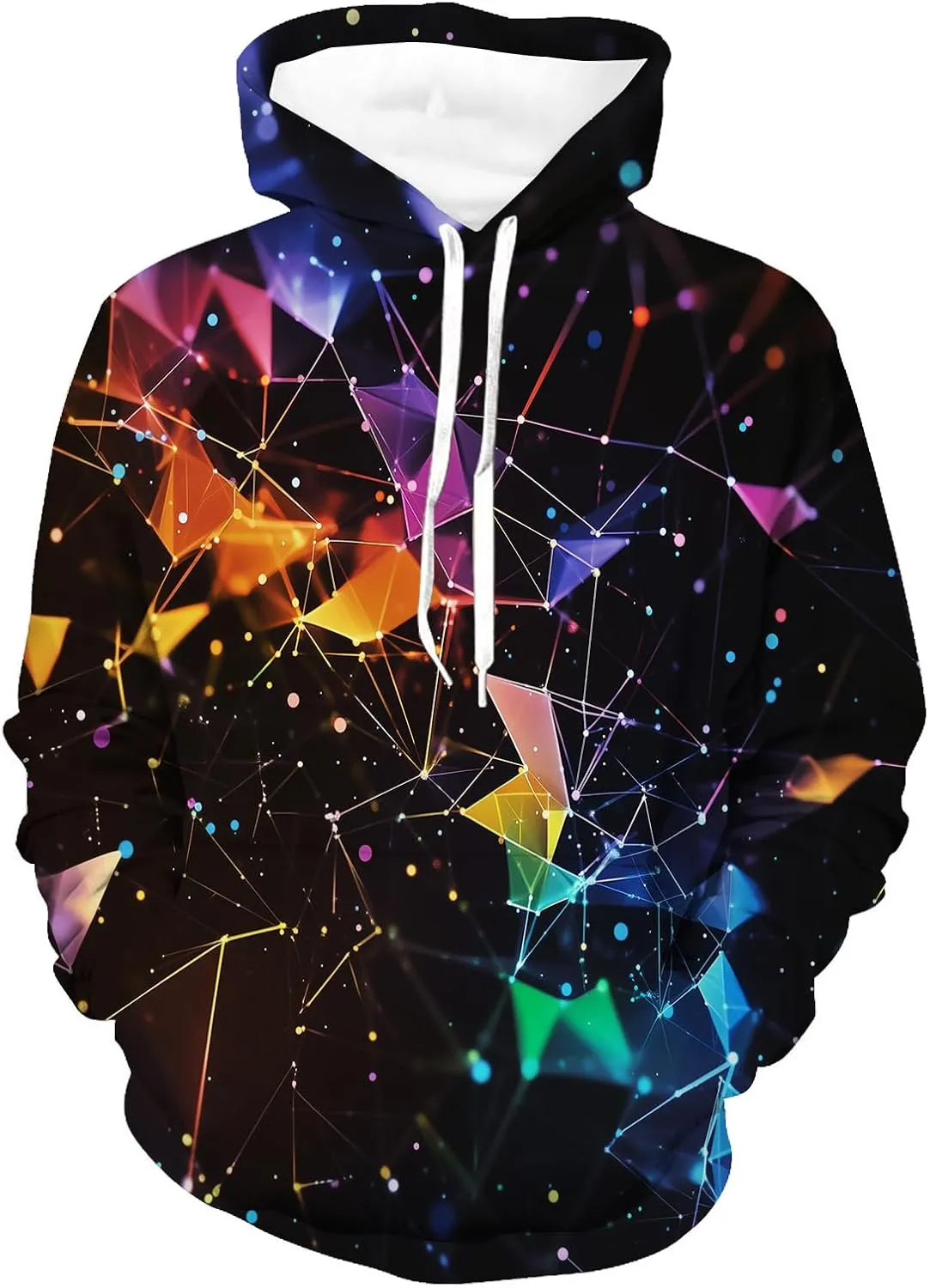 Unisex Hoodies 3D Print Pullover Hooded Sweatshirt Hoodies with Big Pockets for Men