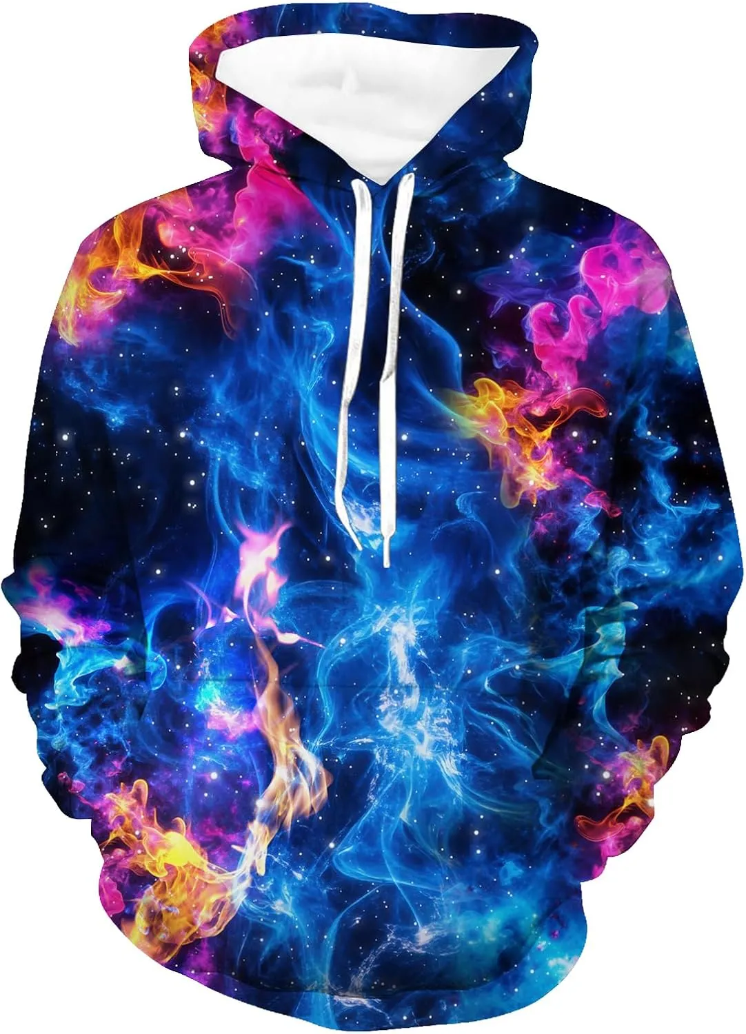 Unisex Hoodies 3D Print Pullover Hooded Sweatshirt Hoodies with Big Pockets for Men