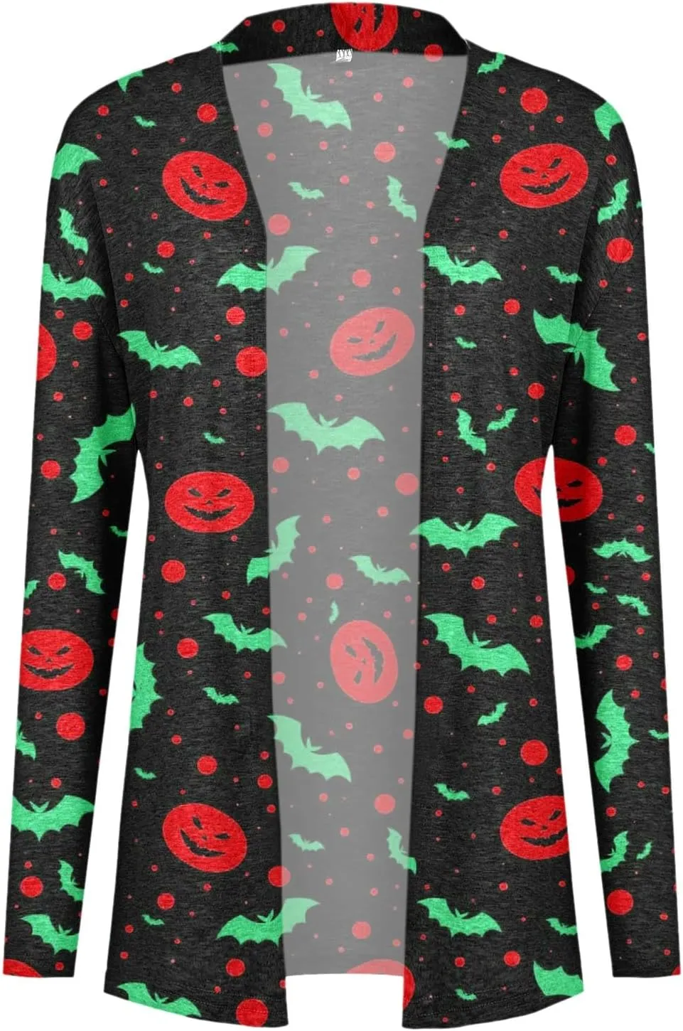 Women Cardigans Women's Long Sleeved Halloween Printed Pocket Cardigan Cardigans for Women Leopard