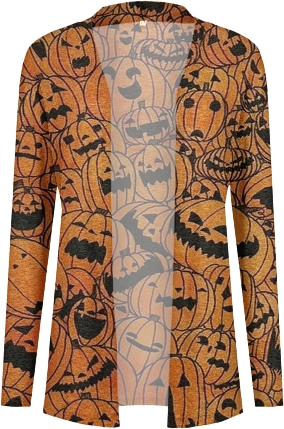 Women Cardigans Women's Long Sleeved Halloween Printed Pocket Cardigan Cardigans for Women Leopard