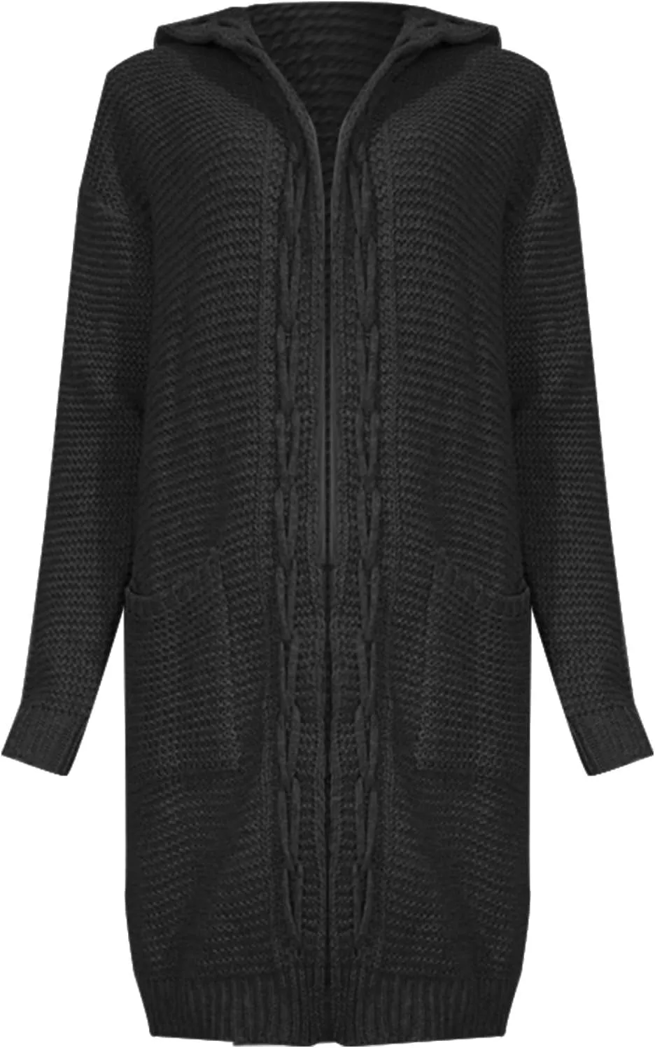 Women's Cozy Textured Solid Color Long Sleeve Cardigan Sweater Cardigan Dress for Women Elegant
