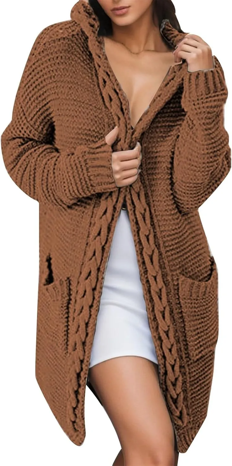 Women's Cozy Textured Solid Color Long Sleeve Cardigan Sweater Womens Sheer Kimono Cardigan