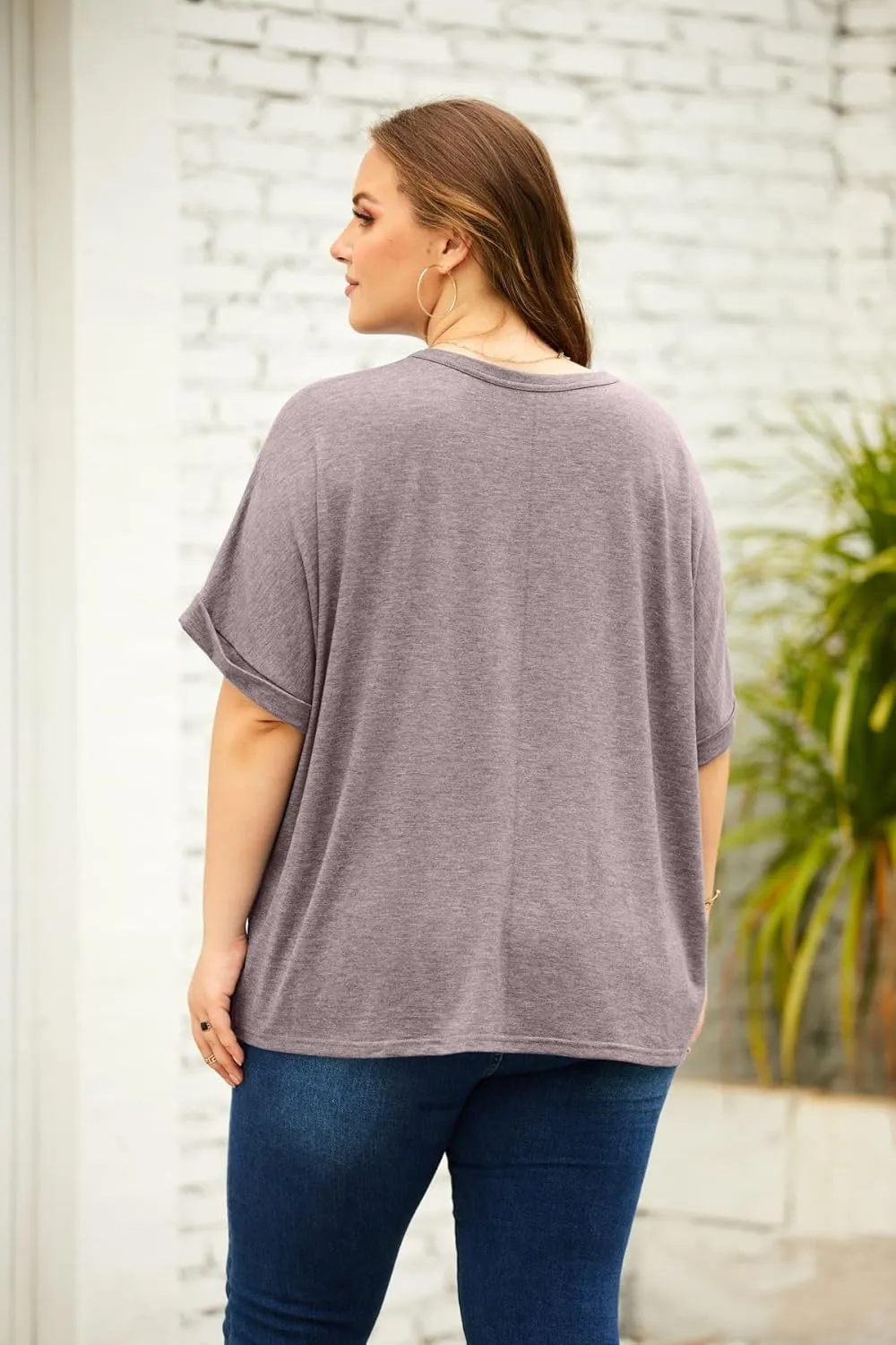Womens Plus Size Tops (XL-5XL) Summer Oversized Tshirts Half Short Sleeve Tee Shirts Loose Tunic Tops