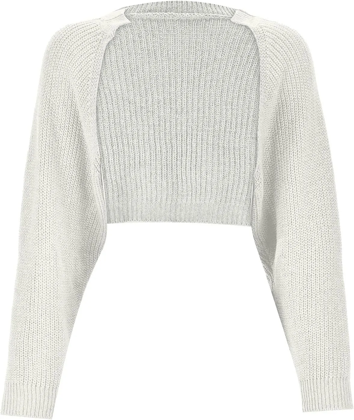 Women's Solid Color French Style Sleeve Knitted Shawl Coat Women's Short Sweater Cardigan Cardigans for Women