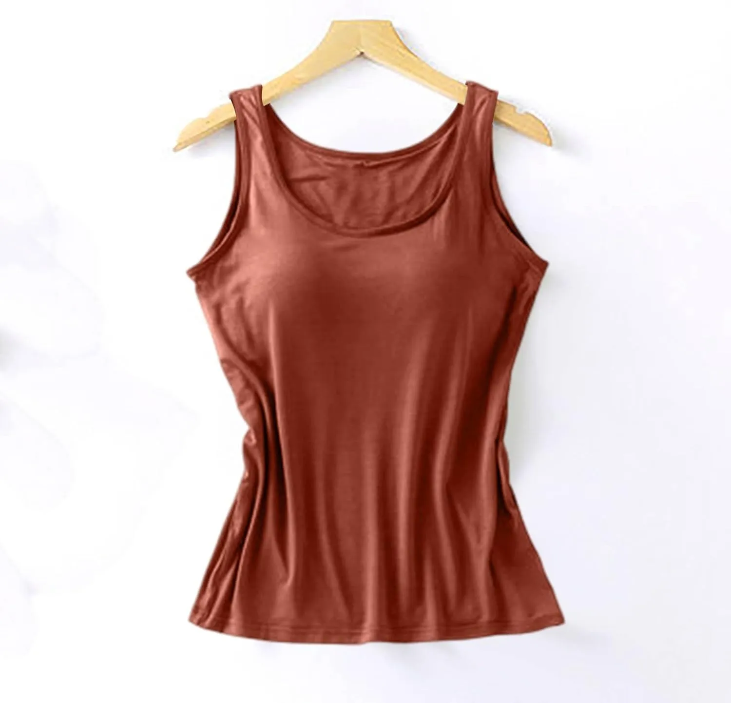 Womens Tank Tops with Built in Bra 2025 Summer Casual Sleeveless Padded Padded Sports Workout Yoga Gym Undershirt