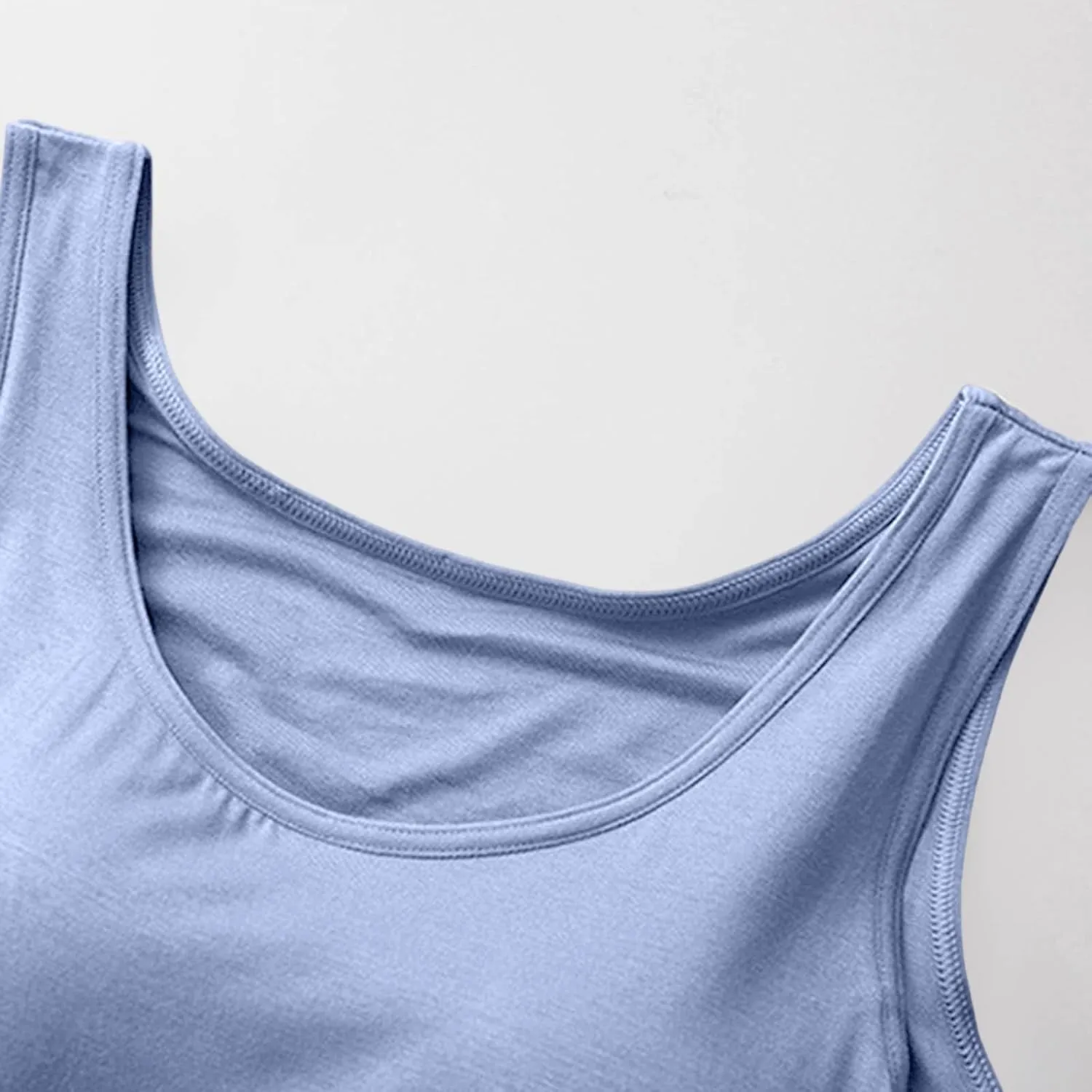 Womens Tank Tops with Built in Bra 2025 Summer Casual Sleeveless Padded Padded Sports Workout Yoga Gym Undershirt
