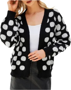 Womens V-Neck Sweaters Long Sleeve Button Down Cardigan Casual Knit Color Block Stripes Women's Sweater Coats