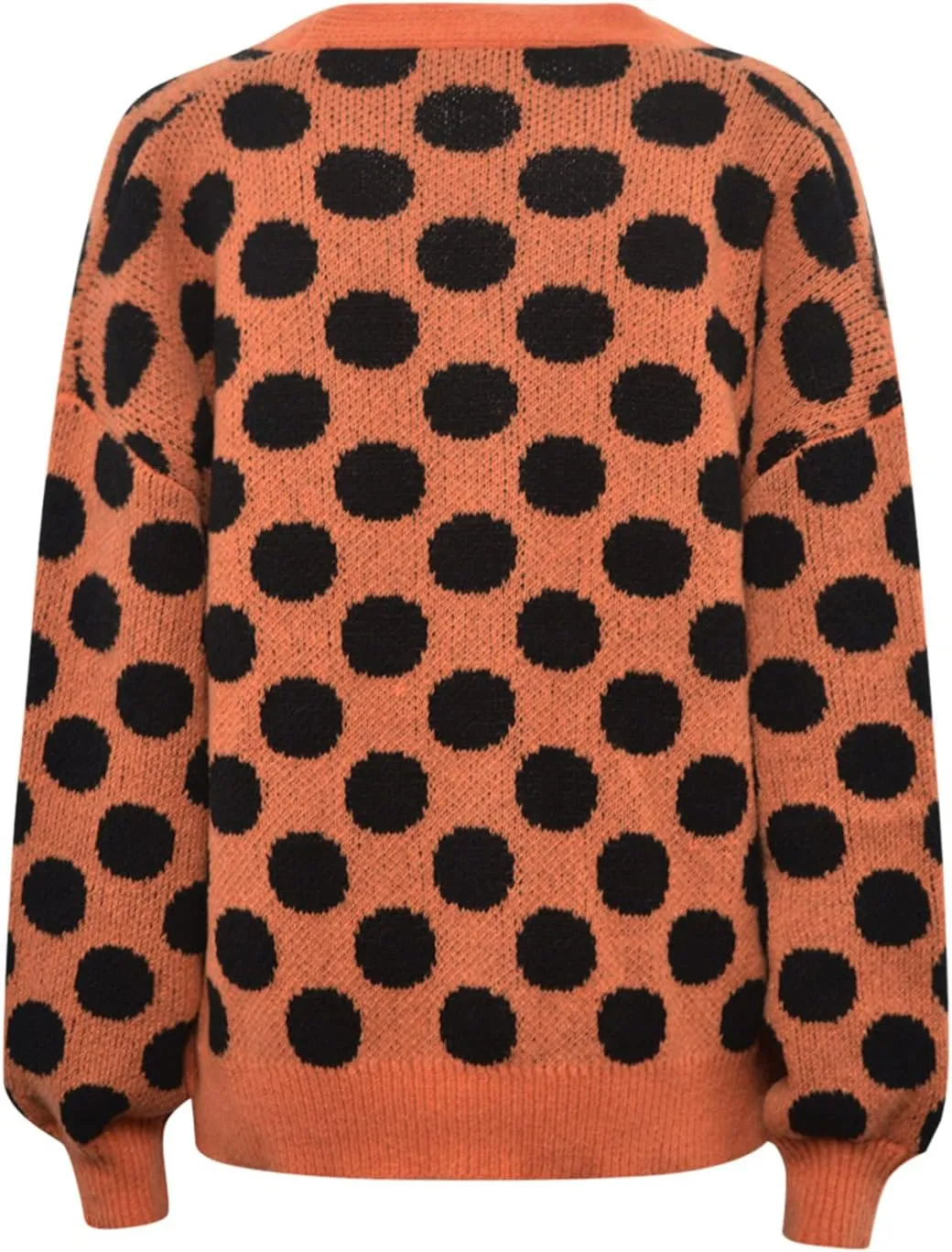 Womens V-Neck Sweaters Long Sleeve Button Down Cardigan Casual Knit Color Block Stripes Women's Sweater Coats