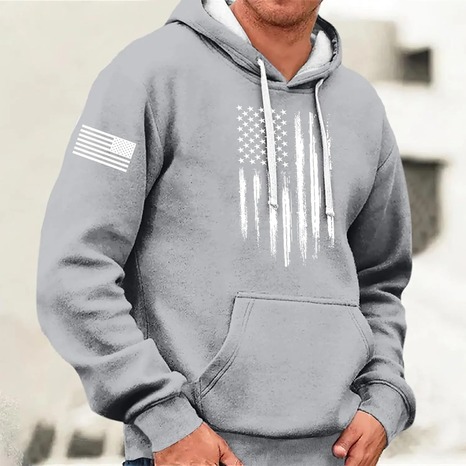 Ymosrh Men's Graphic Hoodies Pullover Hooded Sweatshirt With Kange Pocket Hoodies, M-4XL