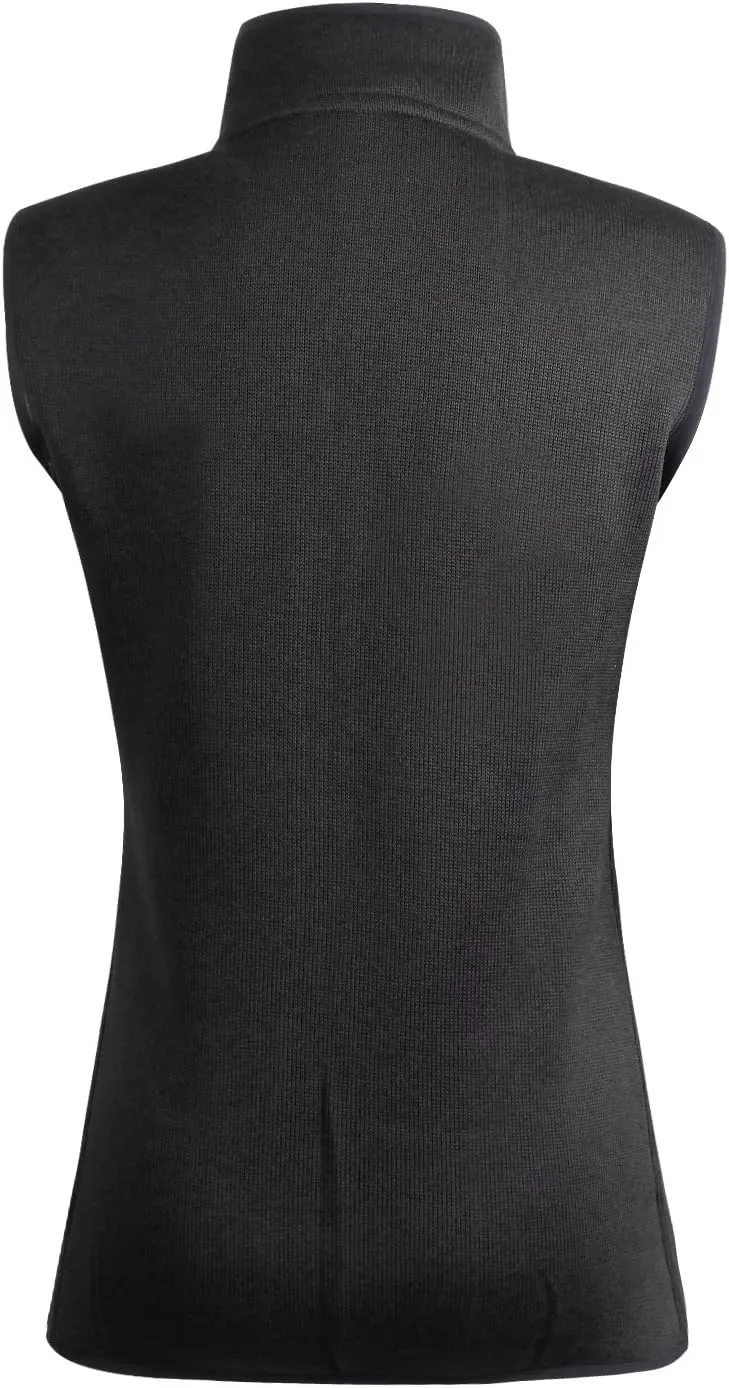 Zip Up Womens Vest with Zipper Pockets Athletic Sweater Fleece Vest Sleeveless Sweater Jacket