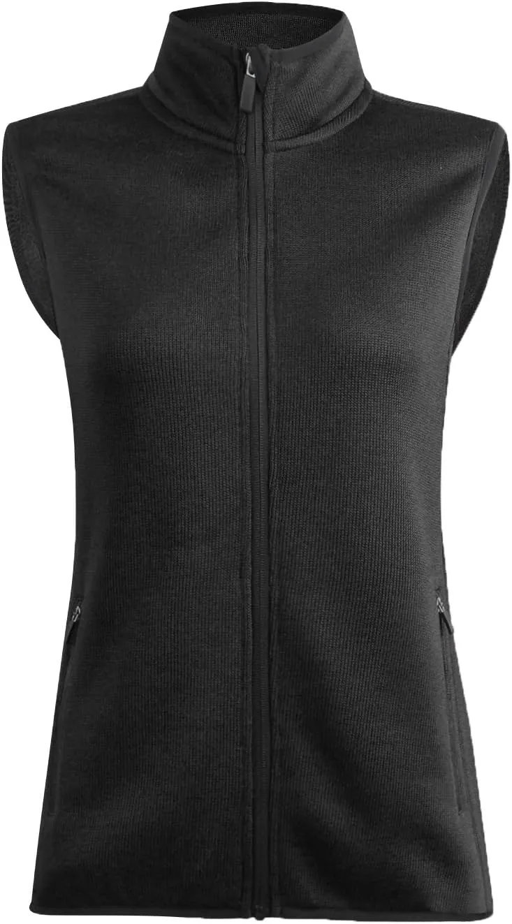 Zip Up Womens Vest with Zipper Pockets Athletic Sweater Fleece Vest Sleeveless Sweater Jacket